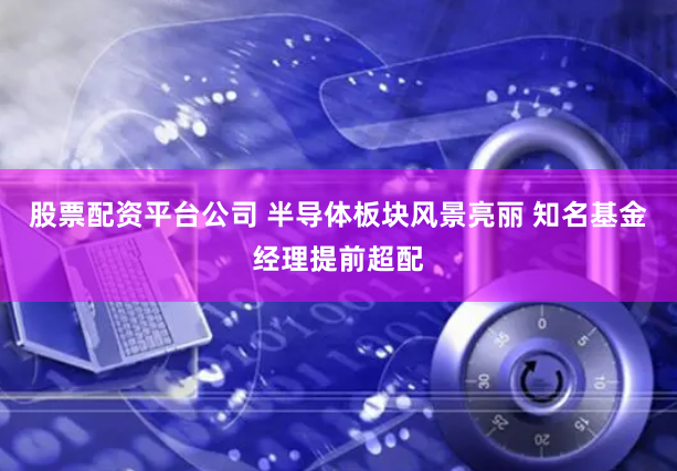 股票配资平台公司 半导体板块风景亮丽 知名基金经理提前超配