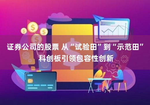 证券公司的股票 从“试验田”到“示范田” 科创板引领包容性创新